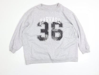 Womens UK Size 16 Harvard Grey Pullover Sweatshirt