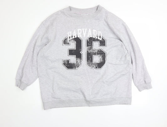 Womens UK Size 16 Harvard Grey Pullover Sweatshirt