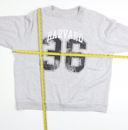 Womens UK Size 16 Harvard Grey Pullover Sweatshirt
