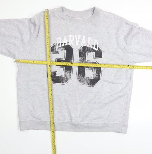 Womens UK Size 16 Harvard Grey Pullover Sweatshirt