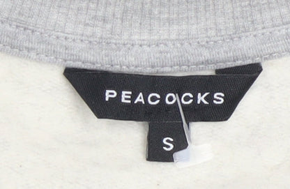 Womens UK Size S Peacocks Grey Pullover Sweatshirt