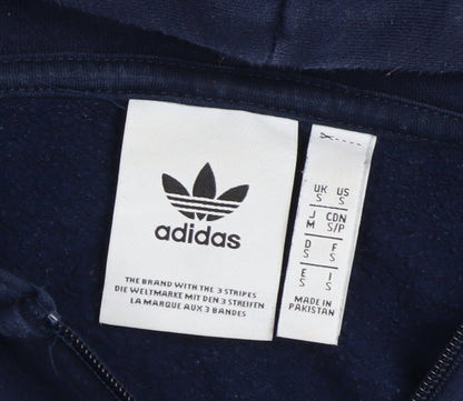 Mens UK Size S adidas Blue Full Zip Hoodie