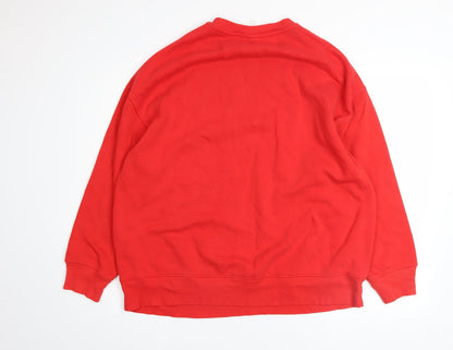 Womens UK Size XS H&M Red Pullover Sweatshirt
