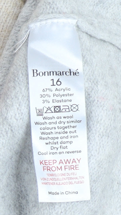 Womens UK Size 16 Bonmarché Multicoloured Pullover Jumper