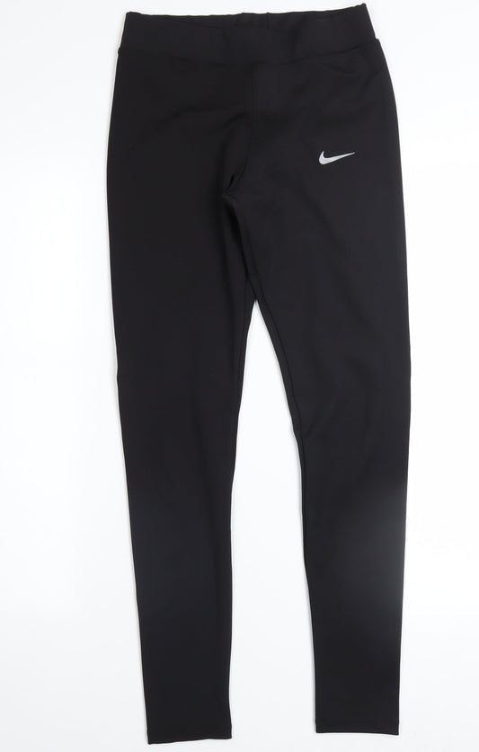 Womens UK Size S Nike Slim Fit Ankle Black Leggings