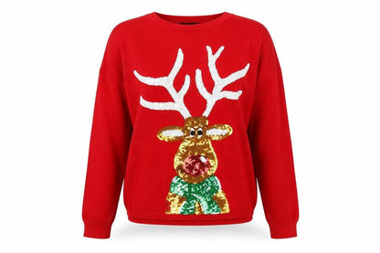Womens UK Size S New Look Red Pullover Jumper