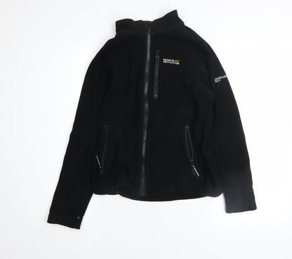 Regatta Boys Black Fleece Full Zip Sweatshirt 11-12 Years Outdoor Jacket