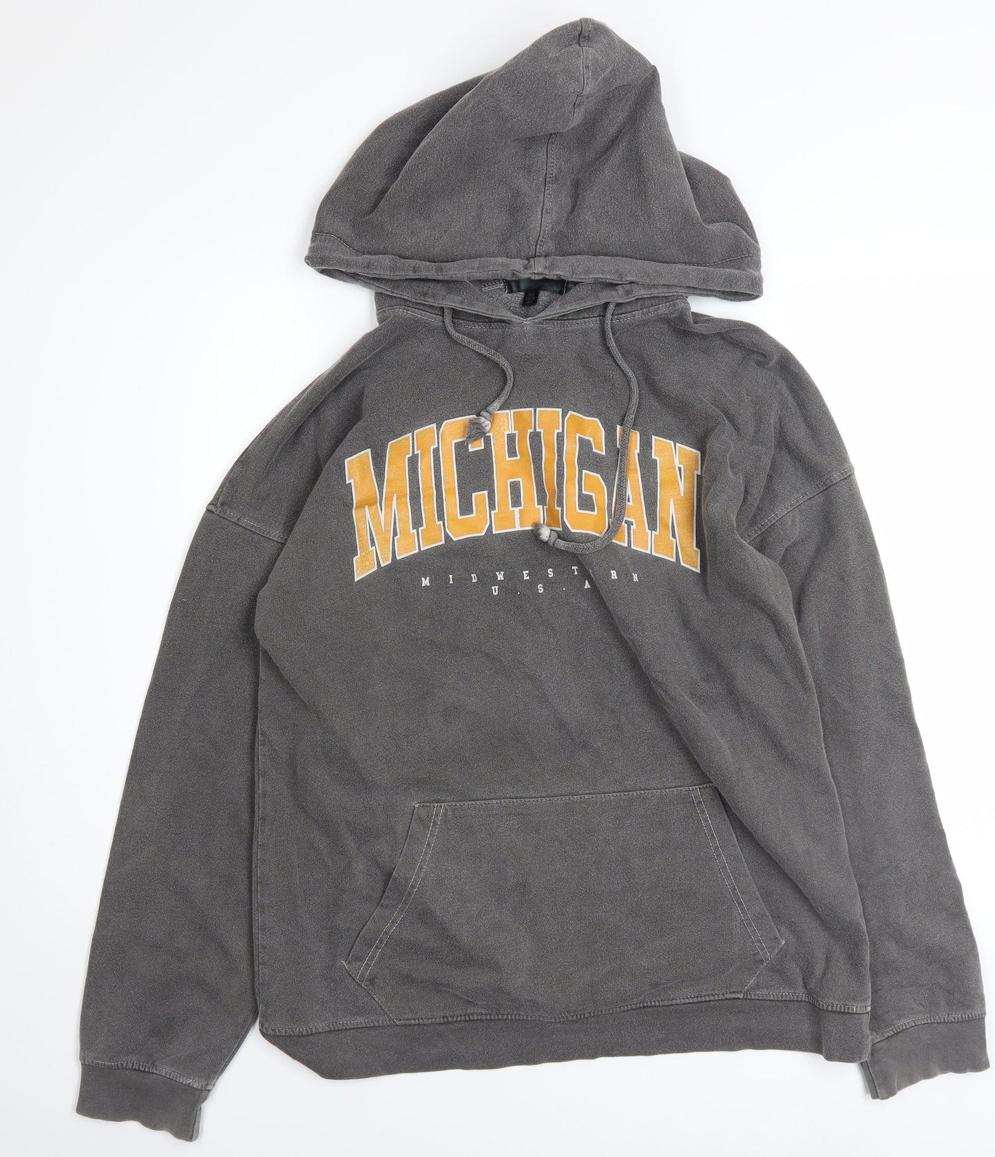 Womens UK Size 8 Missguided Grey Pullover Hoodie
