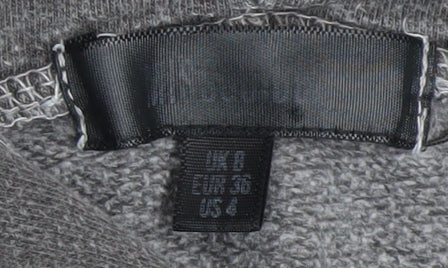 Womens UK Size 8 Missguided Grey Pullover Hoodie