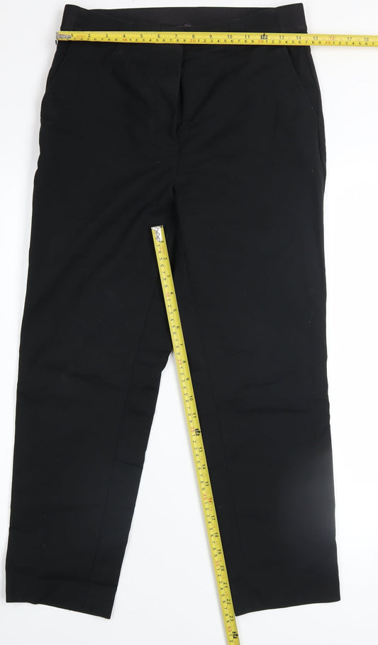 Womens UK Size 10 Marks and Spencer Slim Fit Business Casual Workwear Black Trou