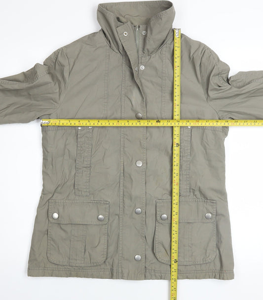Womens UK Size 12 Marks and Spencer Green Anorak Coat
