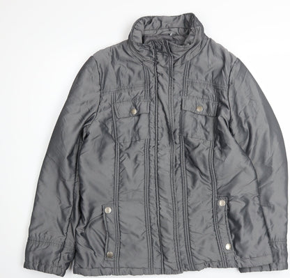 Womens UK Size 14 Debenhams Grey Basic Jacket