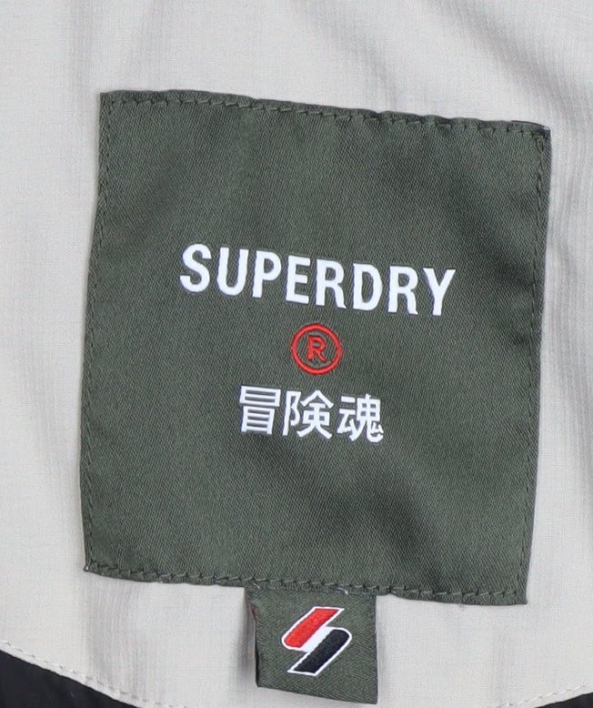Mens UK Size M Superdry Beige Bomber Jacket