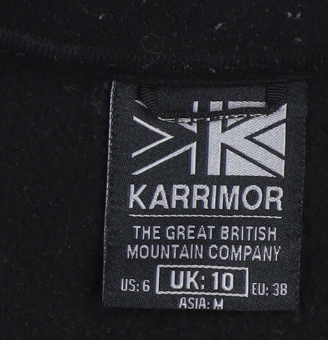 Womens UK Size 10 Karrimor Black Full Zip Sweatshirt