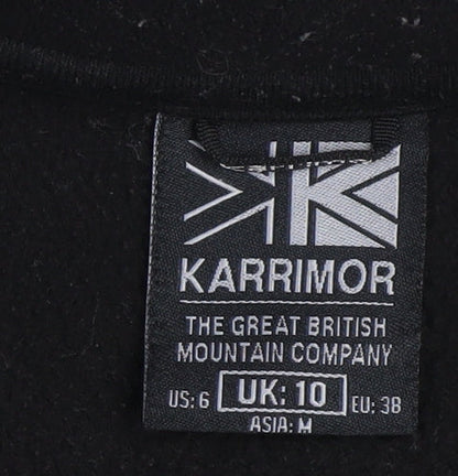 Womens UK Size 10 Karrimor Black Full Zip Sweatshirt