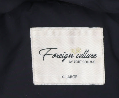 Womens UK Size XL Foreign Culture by Fort Collins Black Puffer Jacket