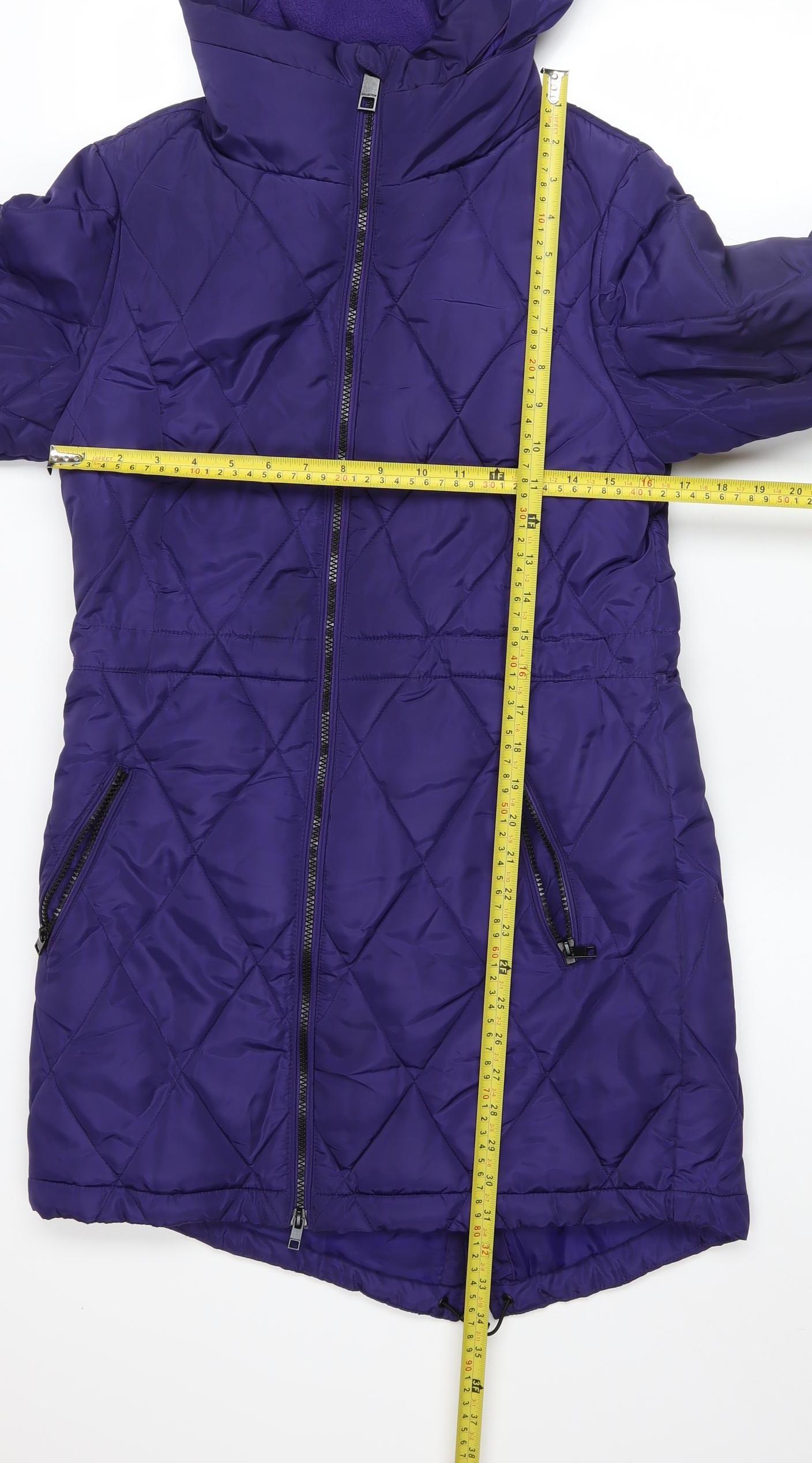 Womens UK Size 8 Marks and Spencer Purple Puffer Jacket