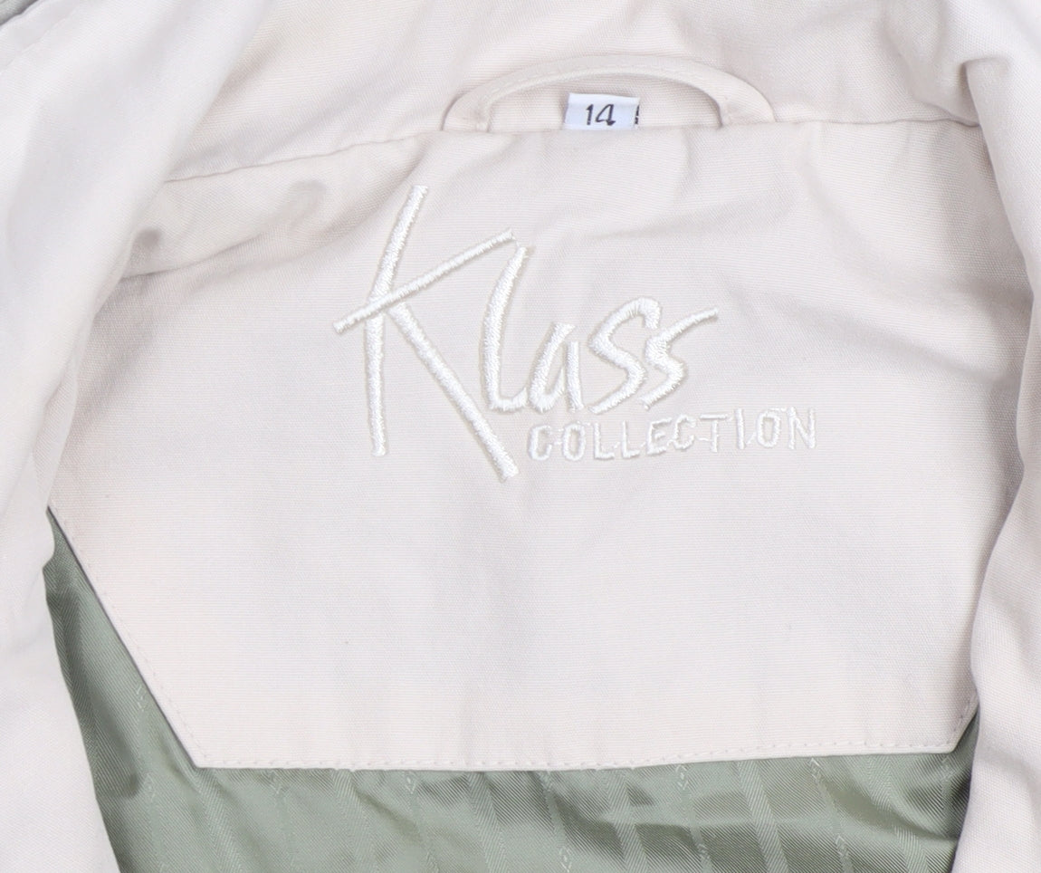Womens UK Size 14 Klass Collection Beige Rain Coat