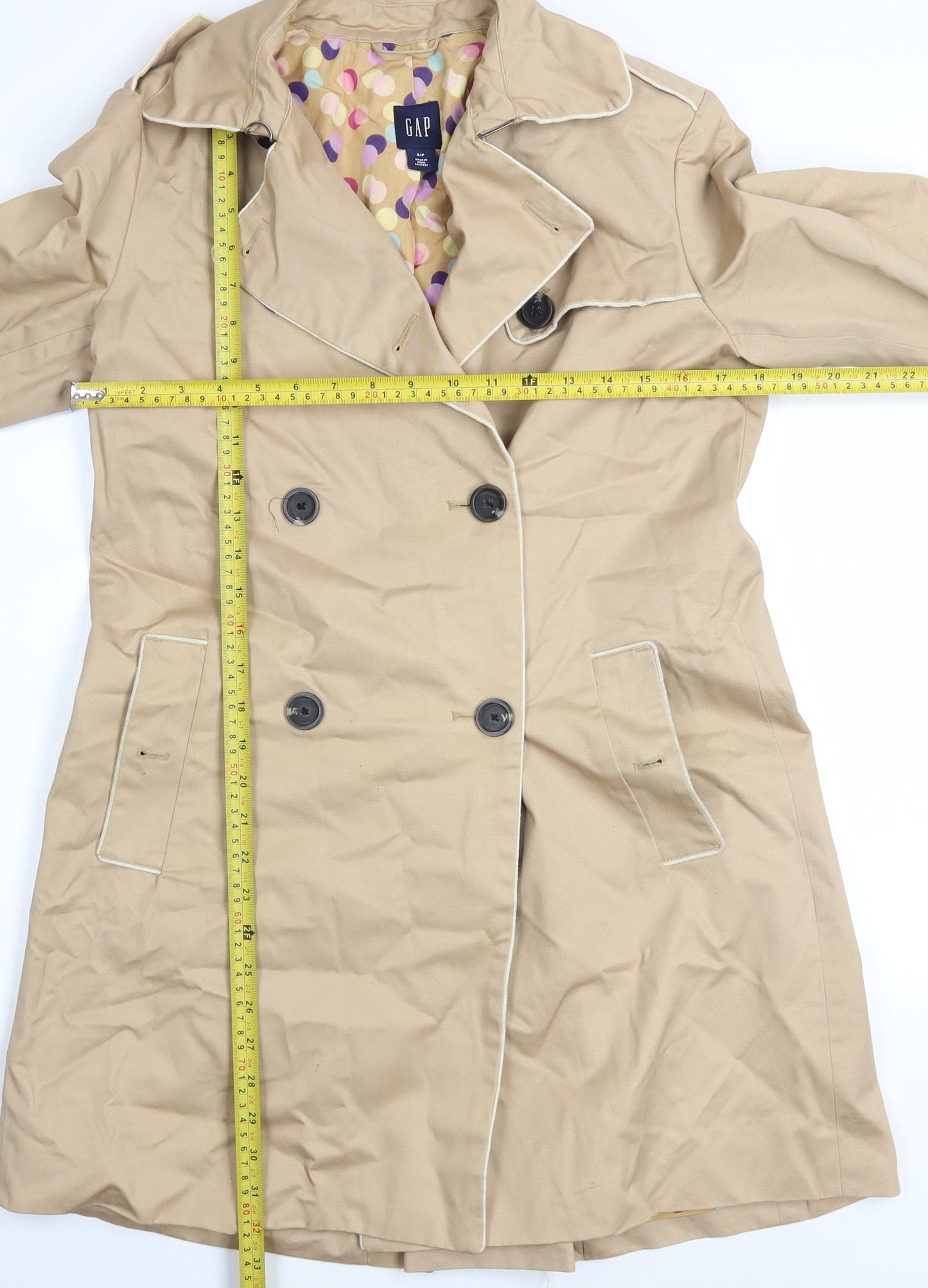 Womens UK Size S Gap Beige Trench Coat