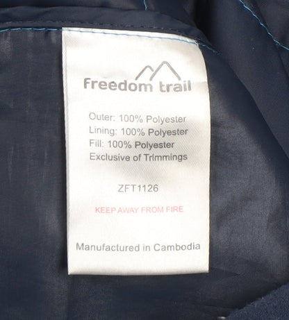 Boys UK Size 11-12 Years Freedom Trail Blue Puffer Jacket