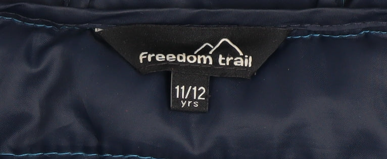 Boys UK Size 11-12 Years Freedom Trail Blue Puffer Jacket