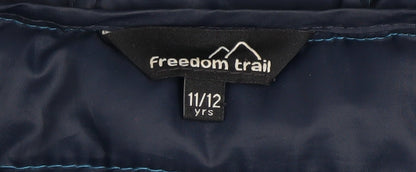 Boys UK Size 11-12 Years Freedom Trail Blue Puffer Jacket