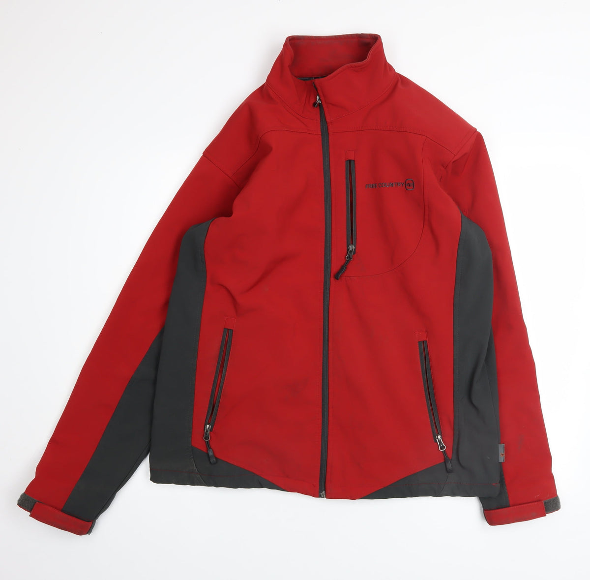 Mens UK Size M Free Country Red Soft Shell