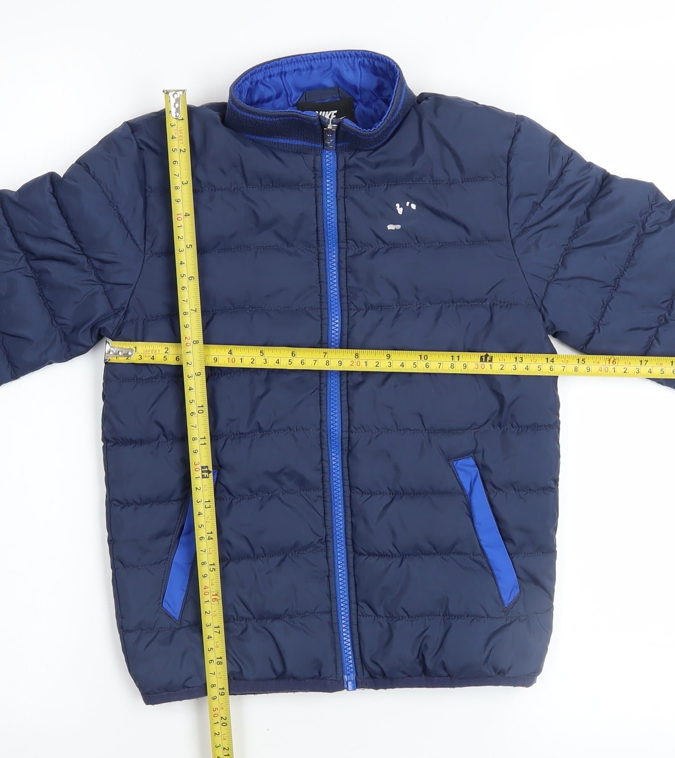 Boys UK Size 6-7 Years Nike Blue Puffer Jacket