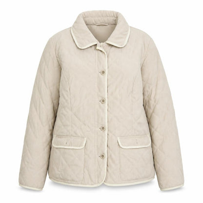 Womens UK Size 14 CC Beige Quilted Coat