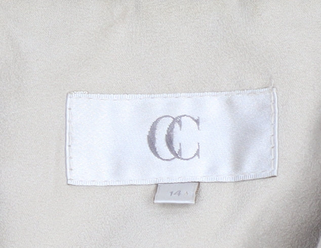 Womens UK Size 14 CC Beige Quilted Coat