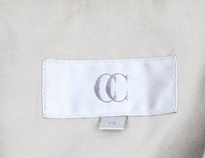 Womens UK Size 14 CC Beige Quilted Coat