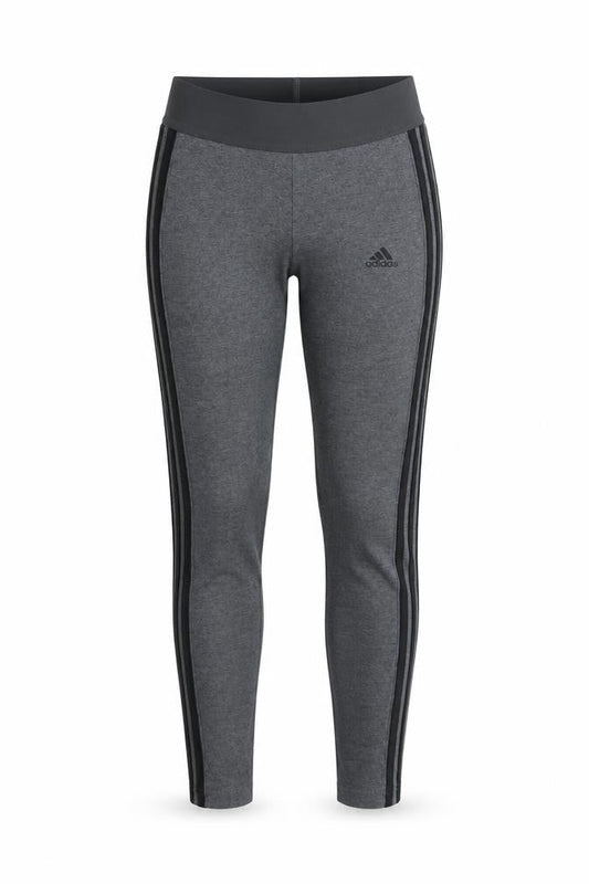 Front view of Adidas women’s grey 2xs leggings stretch cotton side stripe activewear