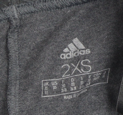 Womens UK Size 2XS adidas Slim Fit Leggings Grey Leggings