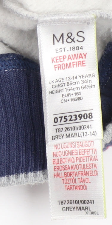 Boys UK Size 13-14 Years Marks and Spencer Multicoloured Full Zip Hoodie