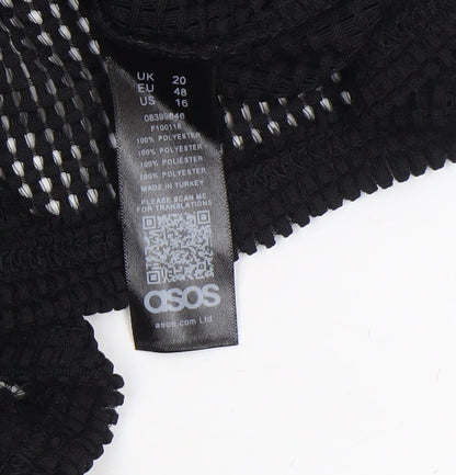Womens UK Size 20 ASOS Black Camisole Blouse