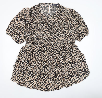 Womens UK Size 22 Marks and Spencer Beige Tunic Blouse