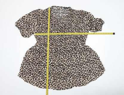 Womens UK Size 22 Marks and Spencer Beige Tunic Blouse