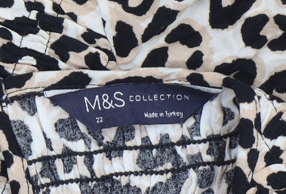 Womens UK Size 22 Marks and Spencer Beige Tunic Blouse