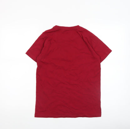 Boys UK Size 13-14 Years FIFA World Cup Red BasicPulloverJersey T-Shirt