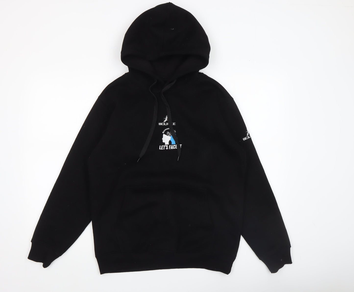 Mens UK Size M Bourke Black Pullover Hoodie