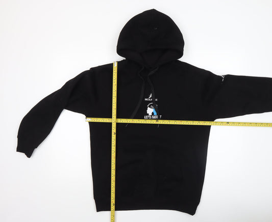 Mens UK Size M Bourke Black Pullover Hoodie