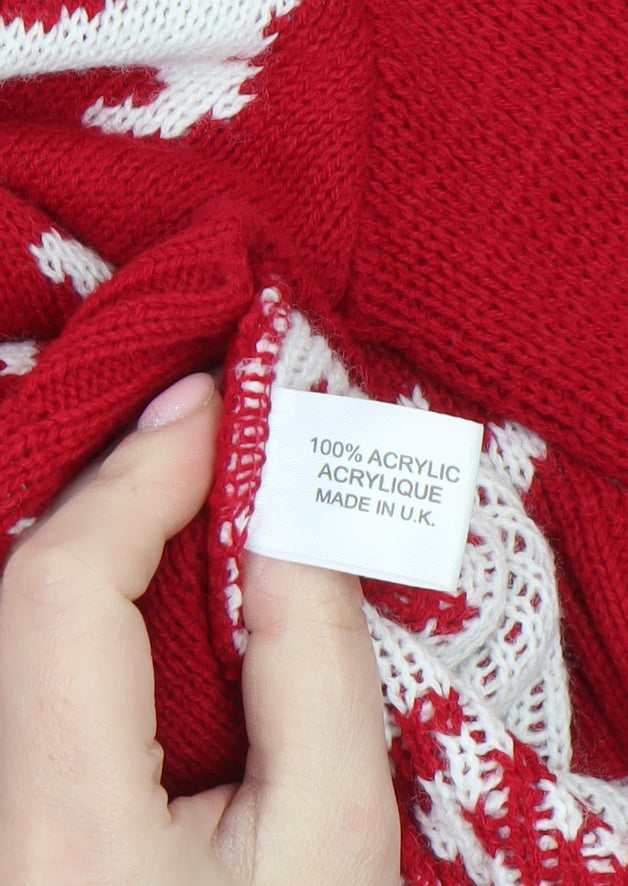 Womens UK Size S Angel Avenue Red Pullover Jumper