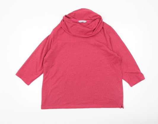 Womens UK Size 18/20 Penny Plain Pink Pullover Jumper