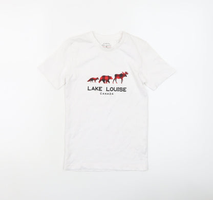 Boys UK Size 4-5 Years Rocky Mountain Flannel Company White Basic T-Shirt