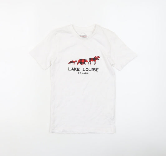 Boys UK Size 4-5 Years Rocky Mountain Flannel Company White Basic T-Shirt