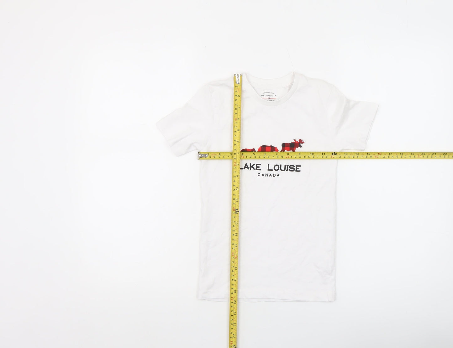 Boys UK Size 4-5 Years Rocky Mountain Flannel Company White Basic T-Shirt