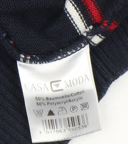 Mens UK Size L Casa Moda Blue Pullover Jumper