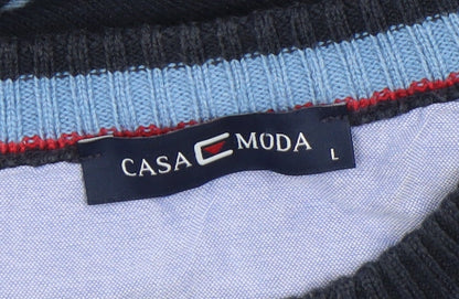 Mens UK Size L Casa Moda Blue Pullover Jumper