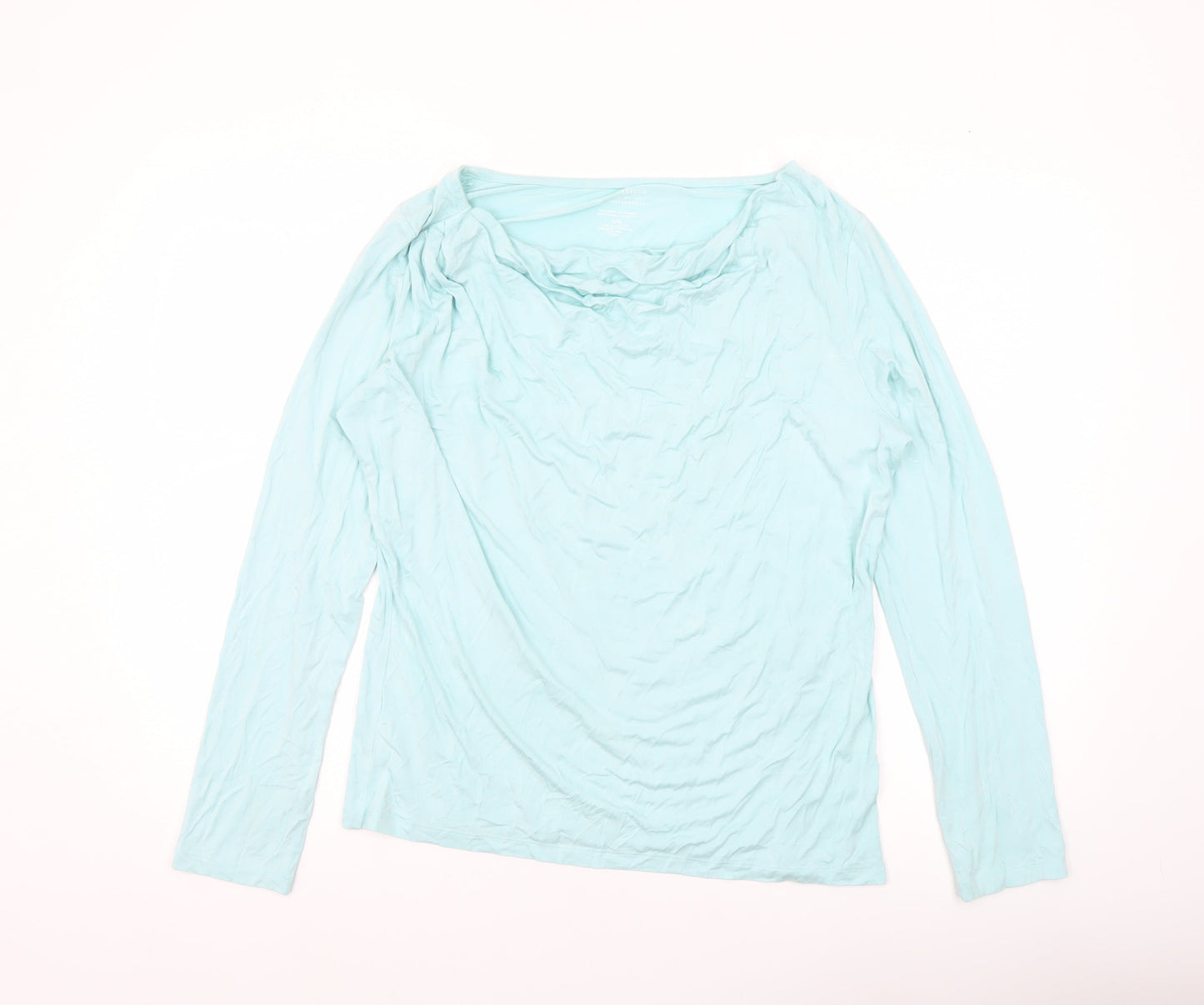 Womens UK Size L LORD & TAYLOR Blue Basic T-Shirt