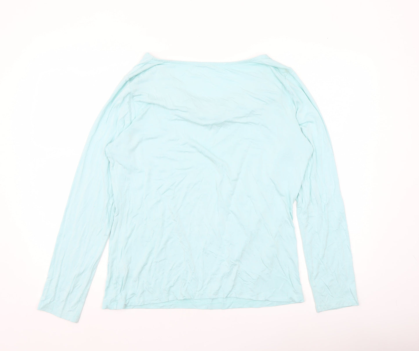 Womens UK Size L LORD & TAYLOR Blue Basic T-Shirt